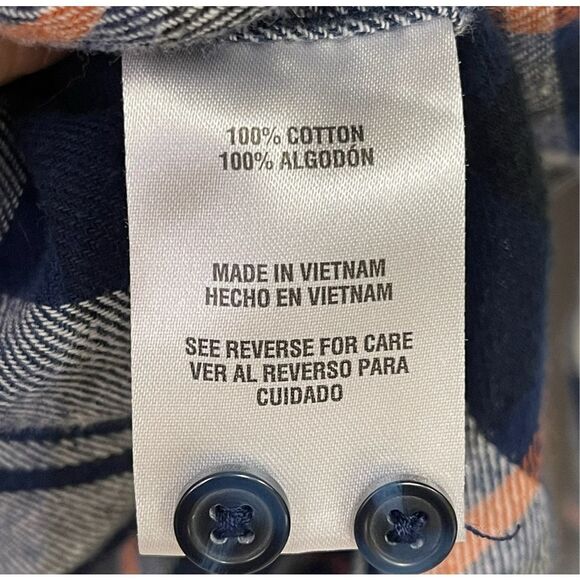 WOOLRICH Women’s Flannel Button Shirt XL Blue White Plaid Soft Long Sleeve Pocke - Picture 6 of 11